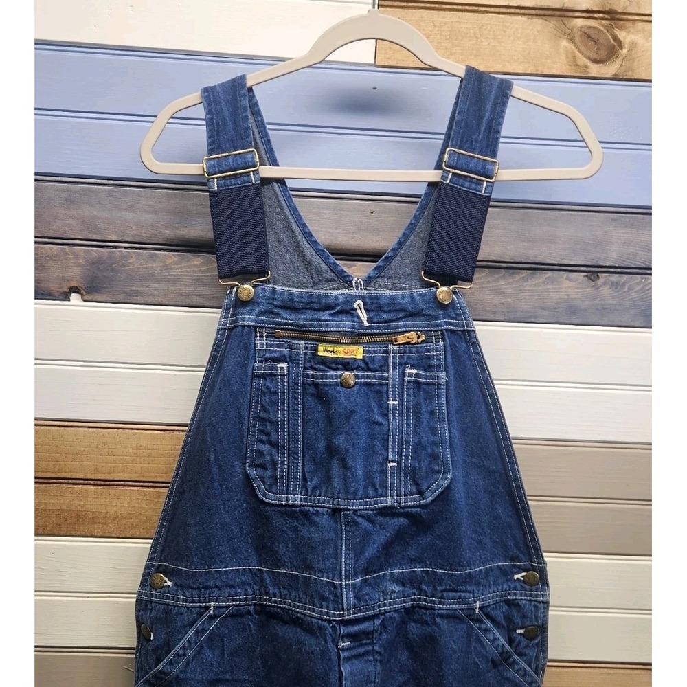 VTG Work n' Sport Bib Overalls Men 40x28 Jean Workwear Outdoor Farmer Rancher